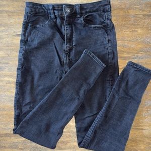 America Eagle Next Level Stretch Black Highest Rise Jeggings. Size 8.